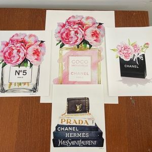 Glam Watercolor Prints